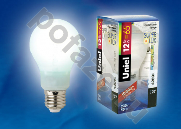 Лампа энергосберегающая с отражателем Uniel d55мм E27 12Вт 220-230В