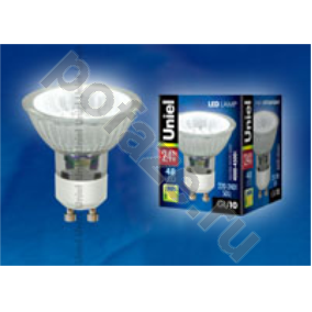 Лампа светодиодная LED с отражателем Uniel d50мм GU10 2.4Вт 110гр. 220-230В