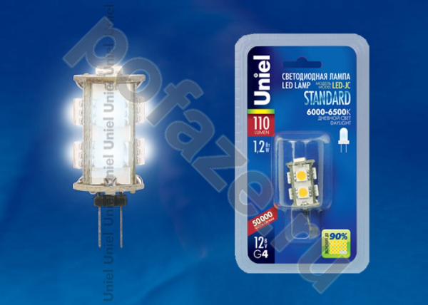 Лампа светодиодная LED капсульная Uniel d13мм G4 1.2Вт 12В