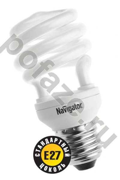 Лампа энергосберегающая спираль Navigator d48мм E27 15Вт 230В 2700К