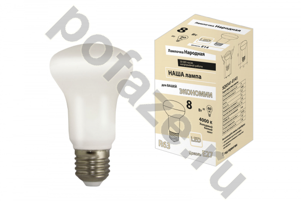 Лампа светодиодная LED с отражателем TDM ELECTRIC d63мм E27 8Вт 120гр. 30-220В 4000К