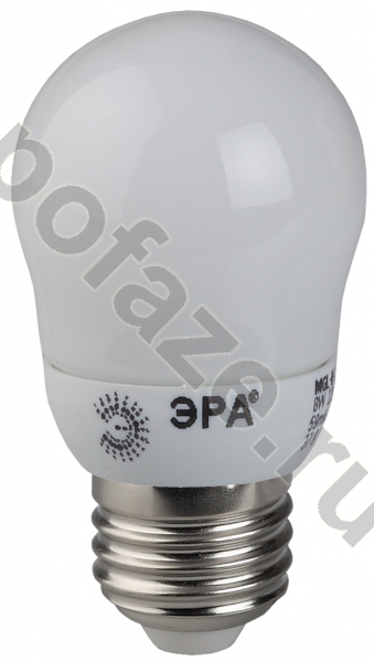 Лампа энергосберегающая шарообразная ЭРА d45мм E27 8Вт 220-230В 4200К