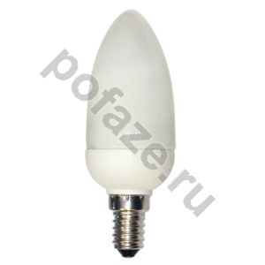 Лампа энергосберегающая свеча ЭРА d37мм E14 7Вт 220-230В 2700К