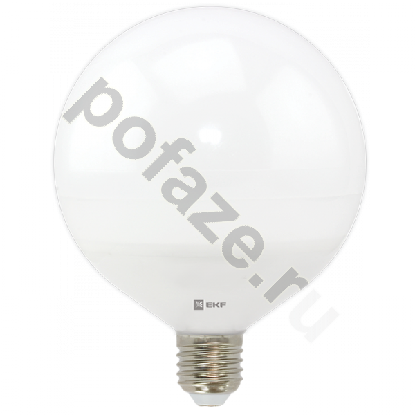 Лампа светодиодная LED шарообразная EKF d120мм E27 15Вт 230гр. 4000К