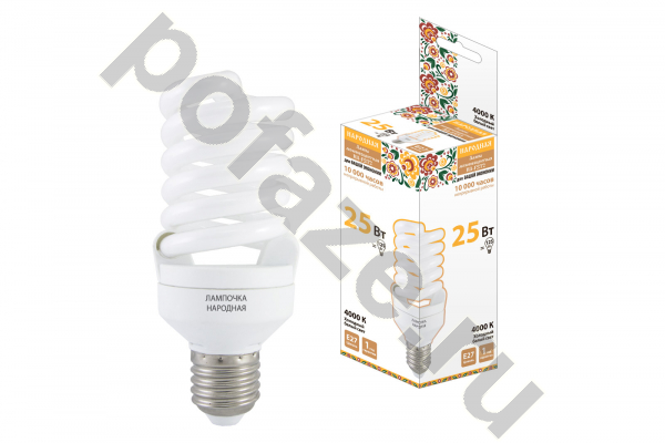 Лампа энергосберегающая спираль TDM ELECTRIC d54мм E27 25Вт 230В 4000К