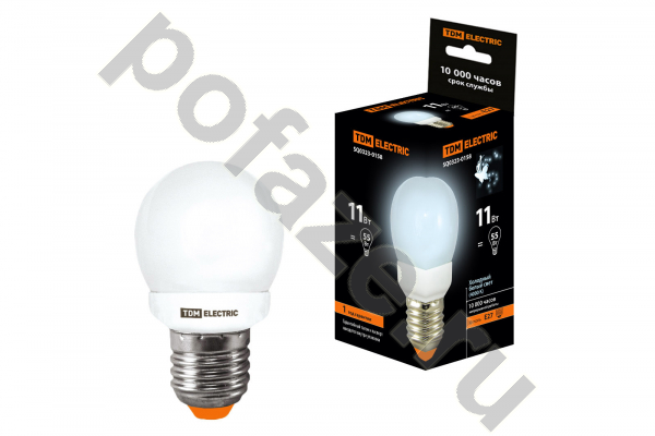 Лампа энергосберегающая шарообразная TDM ELECTRIC d87мм E27 11Вт 30-220В 4000К