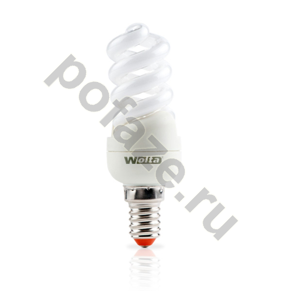 Лампа энергосберегающая спираль Wolta E14 12Вт 220-240В 3000К