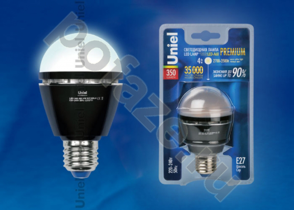 Лампа светодиодная LED грушевидная Uniel d60мм E27 4Вт