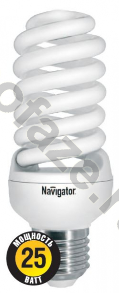 Лампа энергосберегающая спираль Navigator d46мм E27 25Вт 230В 6500К
