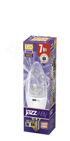 Лампа светодиодная LED свеча Jazzway d37мм E14 7Вт 320гр. 230В