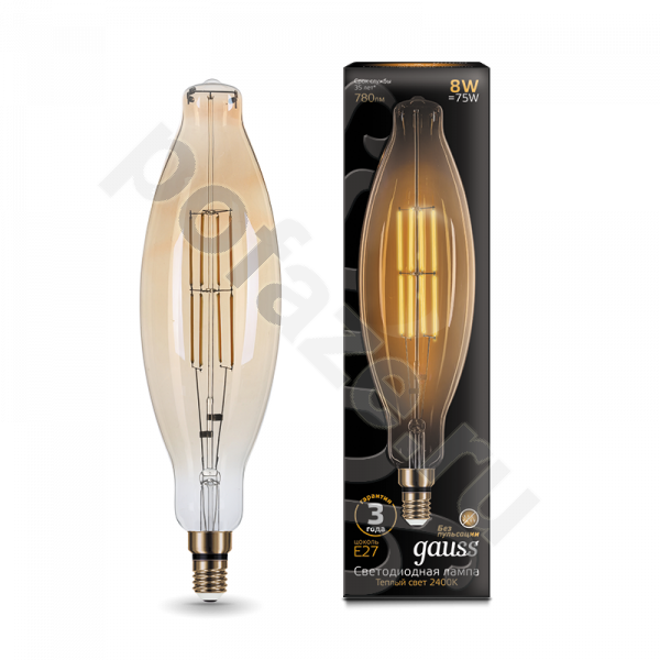 Лампа светодиодная LED Gauss d120мм E27 8Вт 360гр. 185-265В 2400К