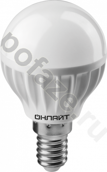 Лампа светодиодная LED шарообразная ОНЛАЙТ d45мм E14 8Вт 180гр. 220-240В 6500К