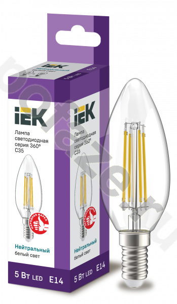 Лампа светодиодная LED свеча IEK d35мм E14 5Вт 220-230В 4000К