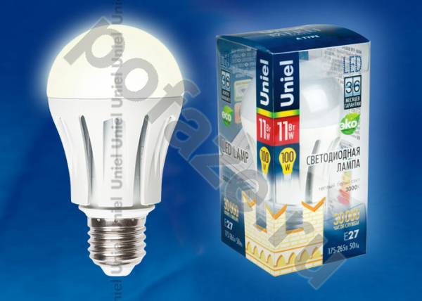 Лампа светодиодная LED грушевидная Uniel d60мм E27 11Вт 160гр. 220-230В