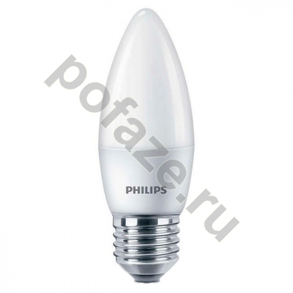 Лампа светодиодная LED свеча Philips E27 4Вт 2700К
