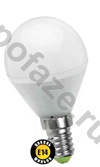Лампа светодиодная LED шарообразная Navigator d45мм E14 5Вт 270гр. 176-264В 2700К