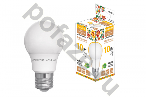 Лампа светодиодная LED грушевидная TDM ELECTRIC d55мм E27 10Вт 270гр. 30-220В 4000К