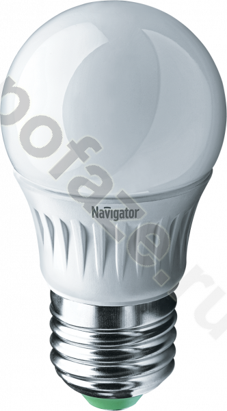 Лампа светодиодная LED шарообразная Navigator d45мм E27 5Вт 230гр. 220-240В 2700К