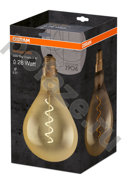 Лампа светодиодная LED грушевидная Osram d160мм E27 5Вт 220-230В 2000К