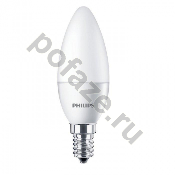 Лампа светодиодная LED свеча Philips E14 6.5Вт 4000К