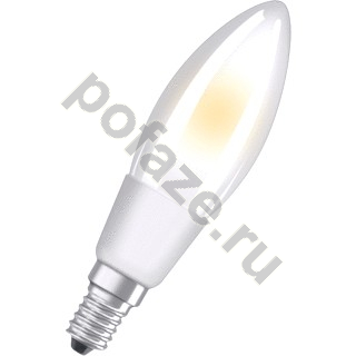 Лампа светодиодная LED свеча Osram d35мм E14 5Вт 300гр. 220-230В 2700К