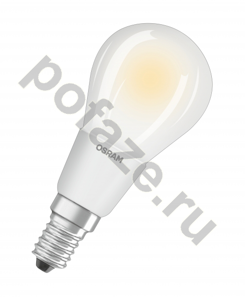 Лампа светодиодная LED шарообразная Osram d45мм E14 4.5Вт 220-240В 2700К