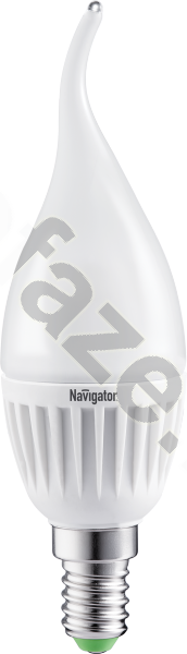 Лампа светодиодная LED свеча на ветру Navigator d37мм E14 5Вт 270гр. 176-264В 2700К