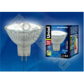 Лампа светодиодная LED с отражателем Uniel d50мм GU5.3 3Вт 110гр. 220-230В
