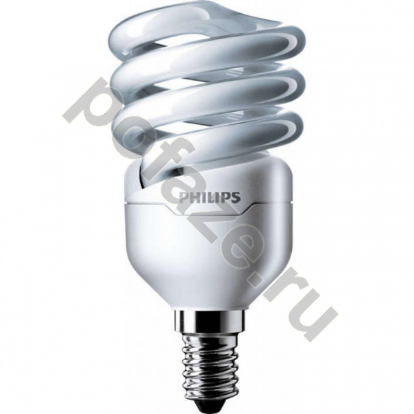 Лампа энергосберегающая спираль Philips d47.5мм E14 12Вт 220-240В 2700К