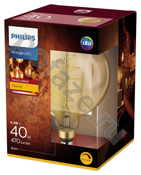 Лампа светодиодная LED шарообразная Philips d200мм E27 40Вт 230В 2000К