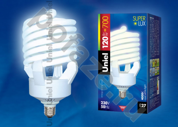 Лампа энергосберегающая Uniel d125мм E27 35Вт 220-230В