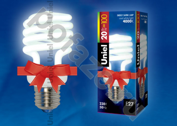 Лампа энергосберегающая спираль Uniel d46мм E27 20Вт 220-240В