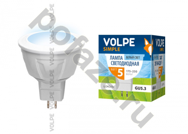 Лампа светодиодная LED с отражателем Volpe d50мм GU5.3 5Вт 110гр. 220-230В