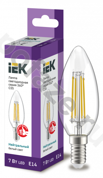 Лампа светодиодная LED свеча IEK d35мм E14 7Вт 220-230В 4000К