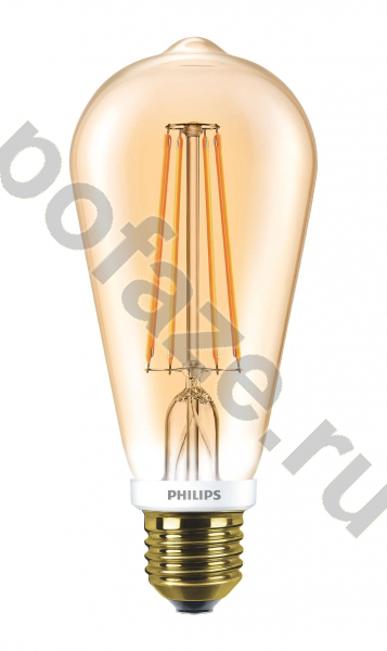 Лампа светодиодная LED грушевидная Philips E27 60Вт 2000К