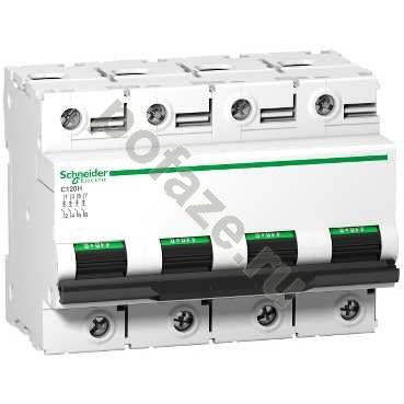 Автоматический выключатель Schneider Electric Acti 9 C120H 4П 125А (C) 15кА