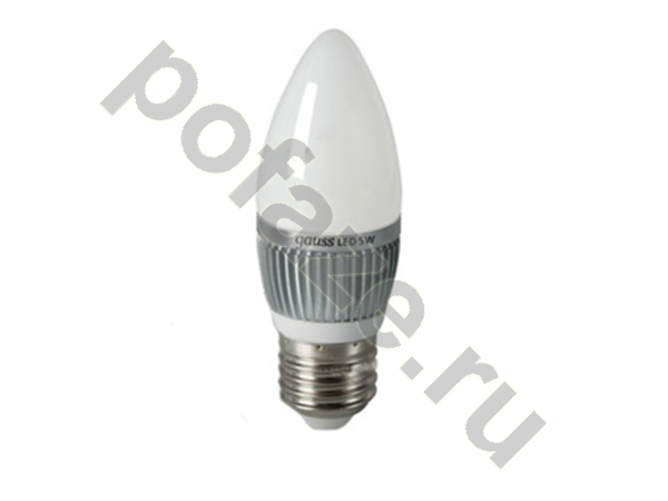 Лампа светодиодная LED свеча Gauss d37мм E27 5Вт 210гр. 220-230В