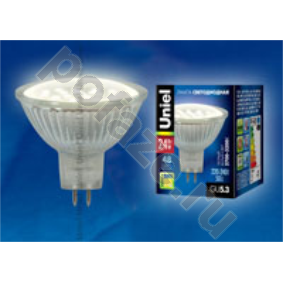 Лампа светодиодная LED с отражателем Uniel d50мм GU5.3 2.4Вт 110гр. 220-230В