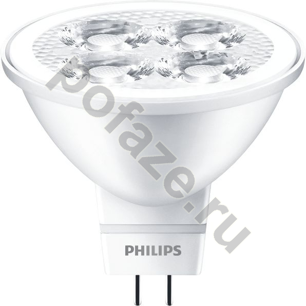 Лампа светодиодная LED с отражателем Philips d50.2мм GU5.3 5Вт 24гр. 12В 2700К