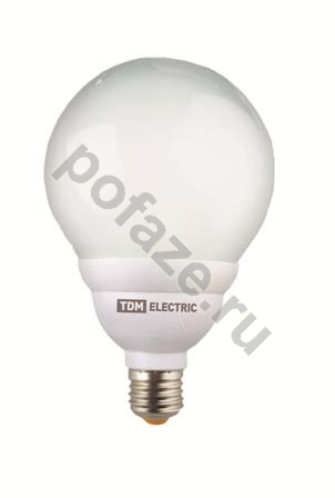 Лампа энергосберегающая шарообразная TDM ELECTRIC d80мм E27 15Вт 50-180В 2700К