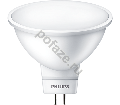 Лампа светодиодная LED с отражателем Philips d50.5мм GU5.3 5Вт 120гр. 220В 6500К