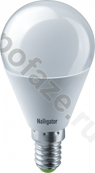 Лампа светодиодная LED шарообразная Navigator d47мм E14 8.5Вт 230гр. 176-264В 6500К