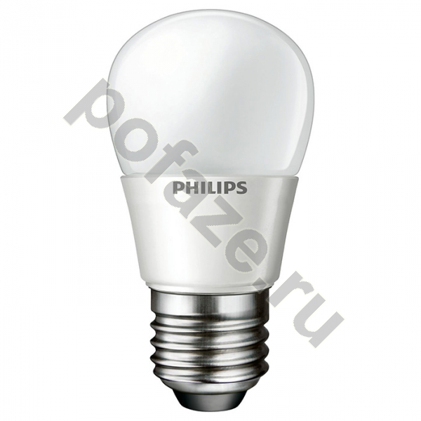 Лампа светодиодная LED шарообразная Philips d45мм E27 4Вт 150гр. 220-240В 3000К