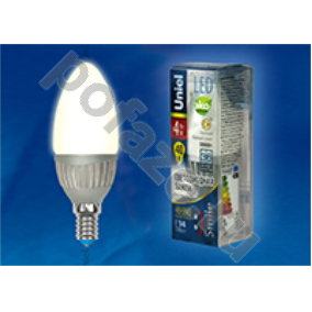 Лампа светодиодная LED свеча Uniel d37мм E14 4Вт 240гр. 220-230В