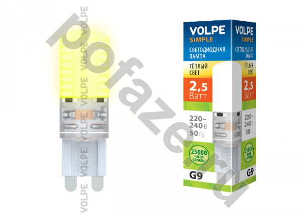 Лампа светодиодная LED капсульная Volpe d14мм G9 2Вт 360гр. 220-230В
