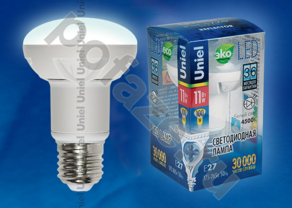 Лампа светодиодная LED с отражателем Uniel d63мм E27 11Вт 120гр. 220-230В