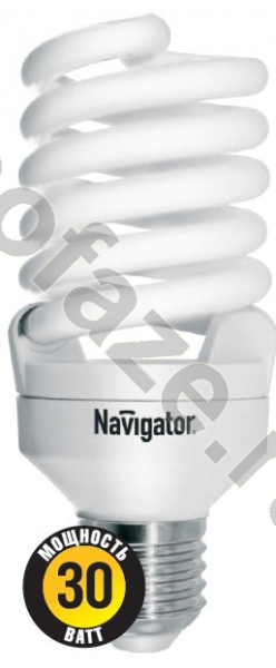 Лампа энергосберегающая спираль Navigator d54мм E27 30Вт 230В 6000К