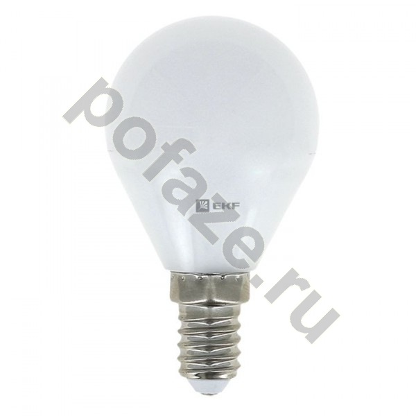 Лампа светодиодная LED шарообразная EKF d45мм E14 5Вт 240гр. 2700К