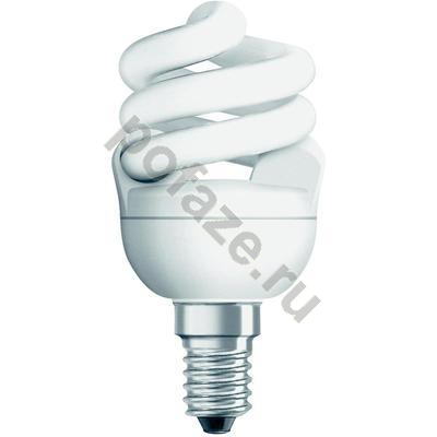 Лампа энергосберегающая спираль Osram d48мм E14 15Вт 220-240В 2700К