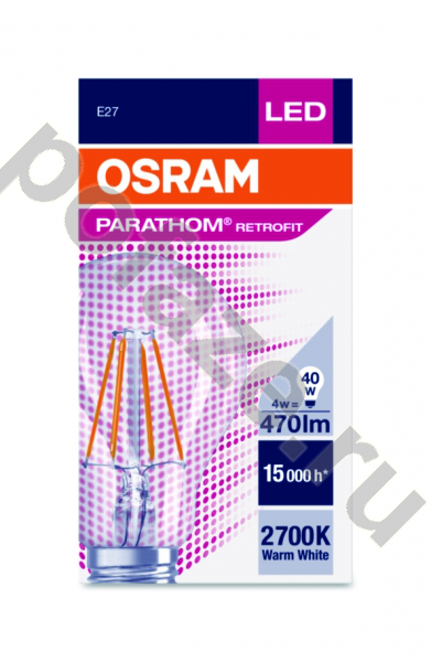 Лампа светодиодная LED грушевидная Osram d60мм E27 4Вт 300гр. 220-240В 2700К